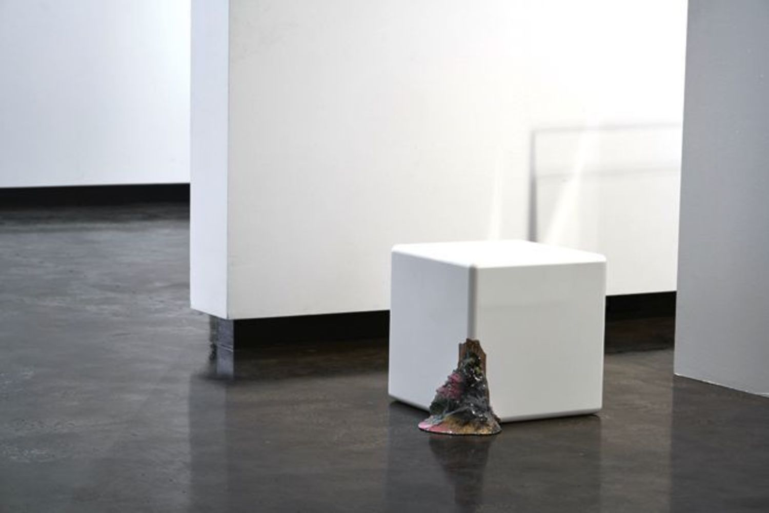 One white cube
