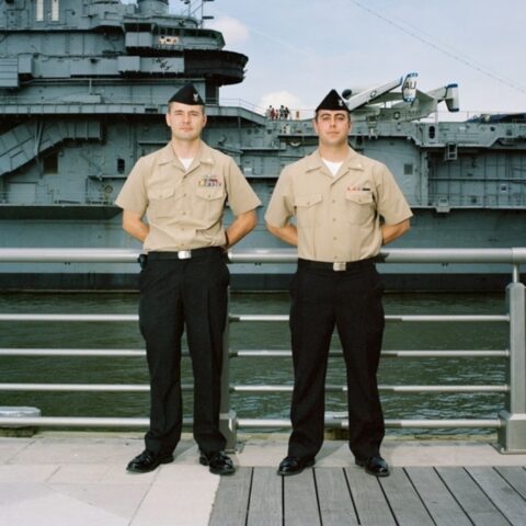 Craig and Christopher, Marines, Intrepid Museum, New York