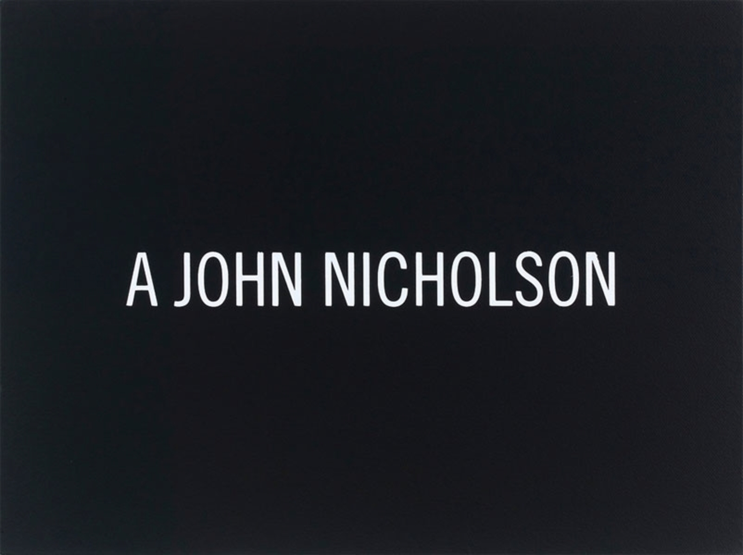 White Box: A John Nicholson