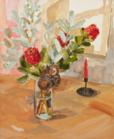 Pink and red still life